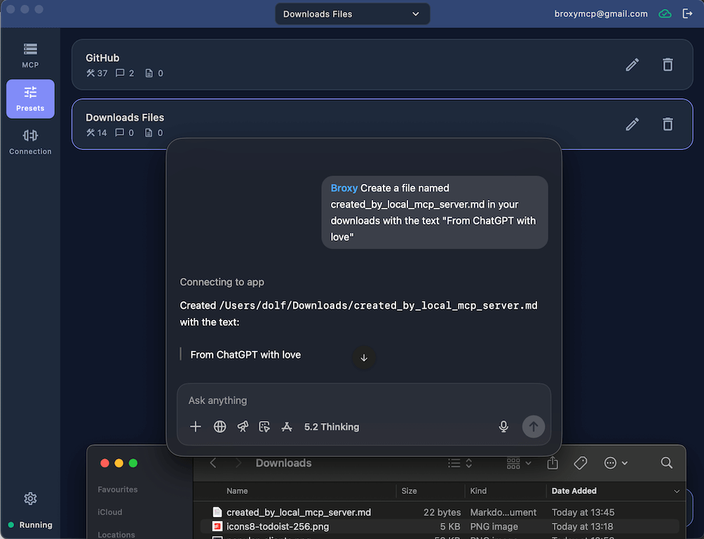 Connect ChatGPT to local MCP servers