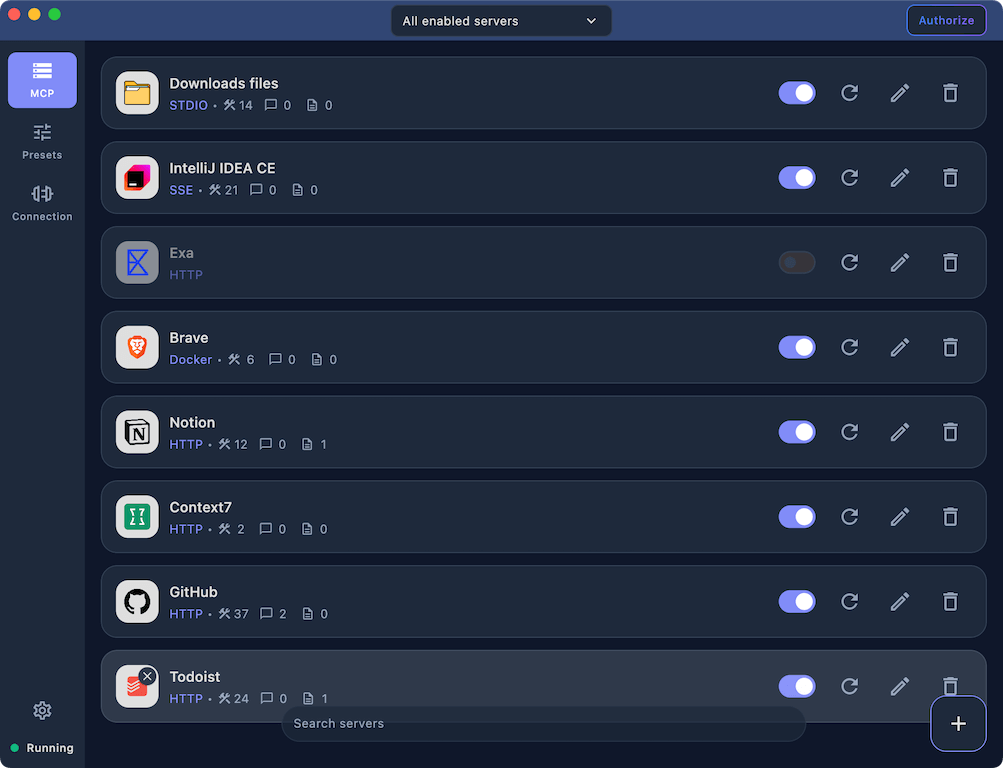 Set up your MCP servers once, use it with any client